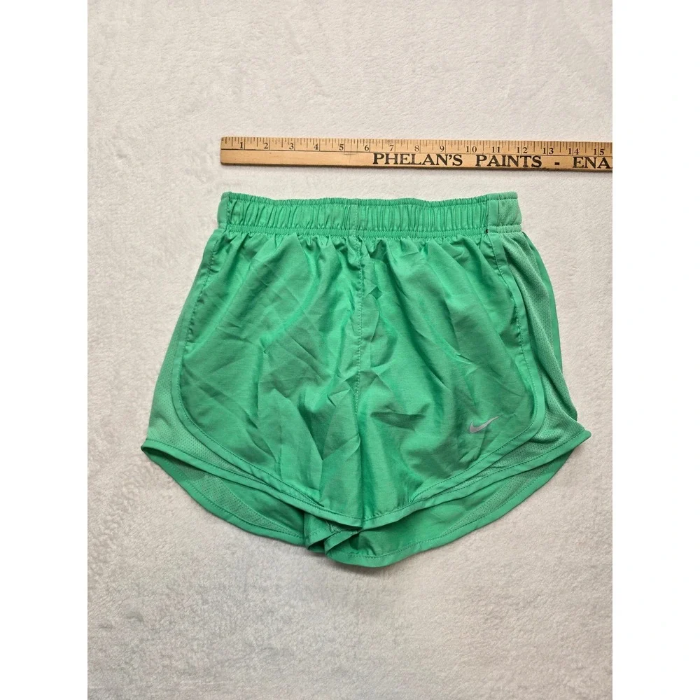 Nike‎ Tempo Dri-FIT Running Shorts Green Mesh Athletic Womens XS